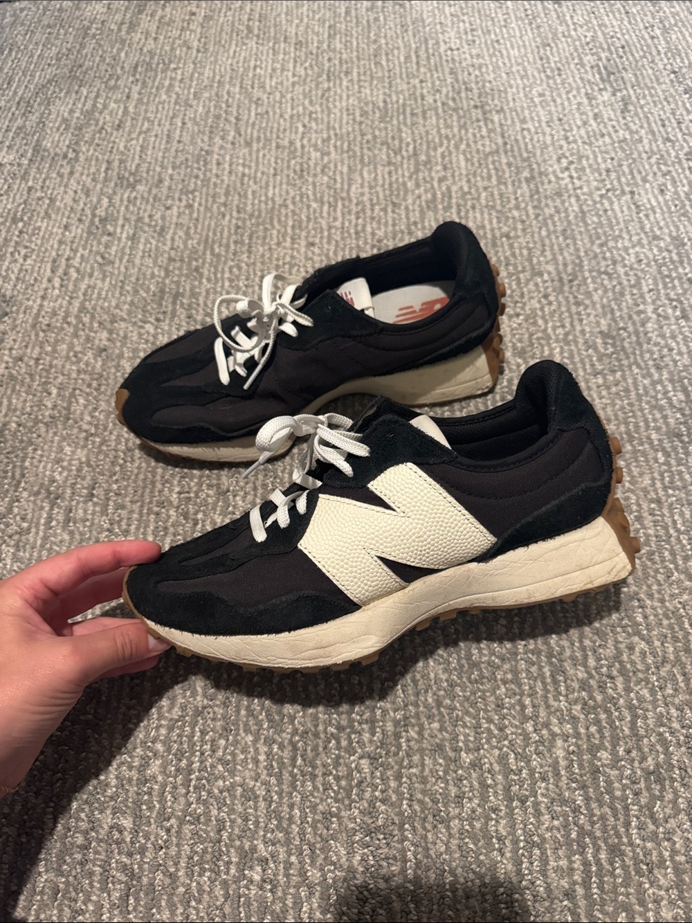 New Balance Black and White Women's Retro Runner Sneakers